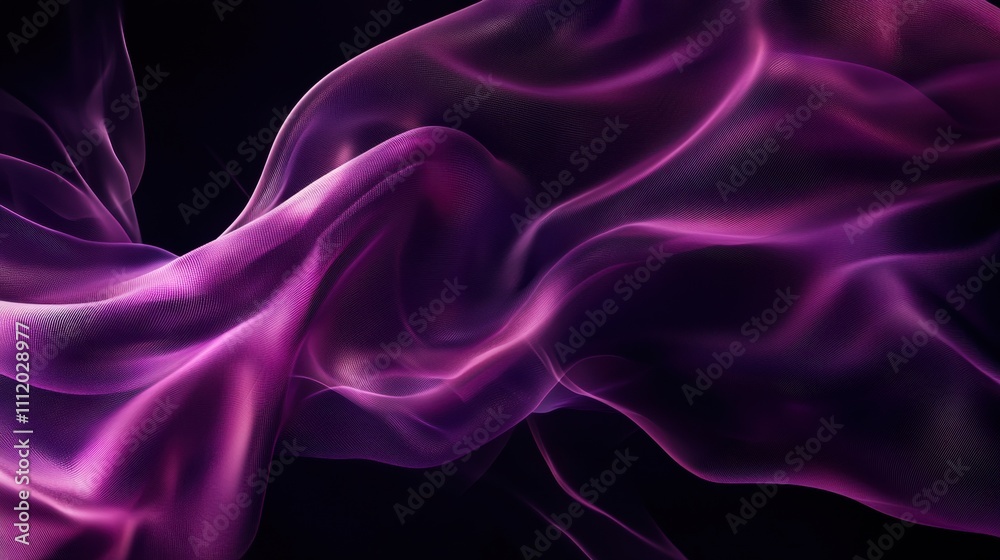 Obraz premium Flowing abstract waves of purple and pink create an ethereal and dynamic visual experience.