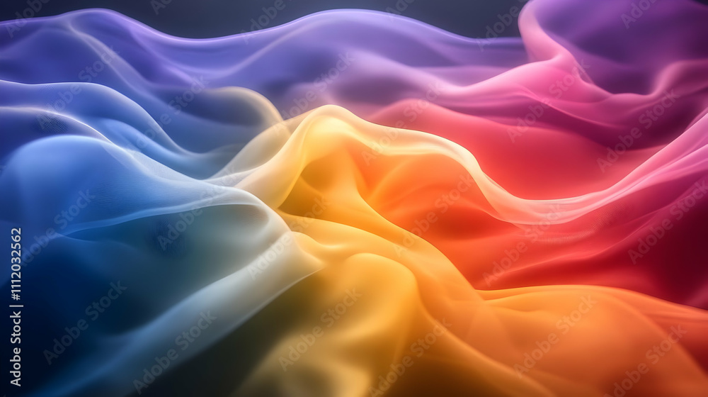 Obraz premium Abstract 3D Colorful Waves Background