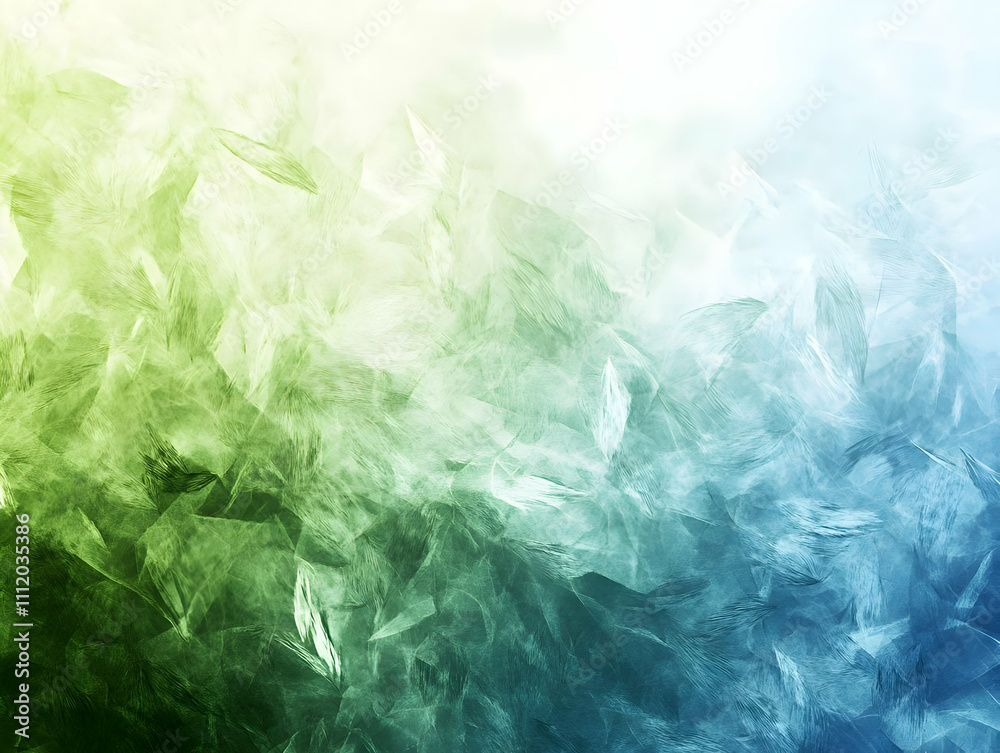 Obraz premium Abstract Green Blue Feather Background