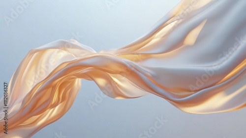 Wallpaper Mural Soft flowing fabric in warm tones creating an ethereal atmosphere. Torontodigital.ca