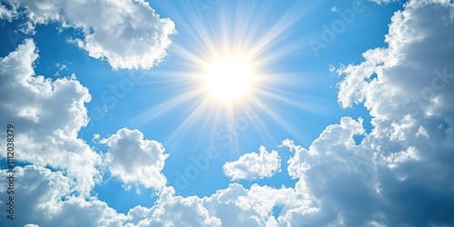 Cloudy sky with sunshine