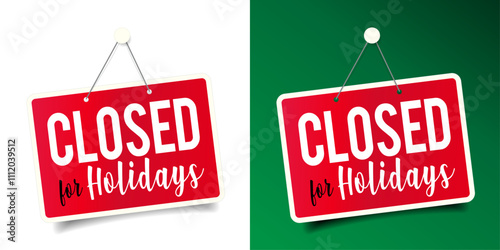 Closed for holidays