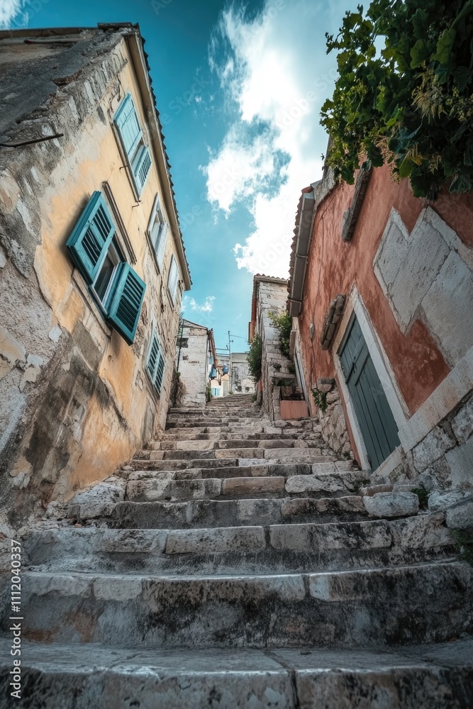 Stone staircase to old building Stone staircase to old building