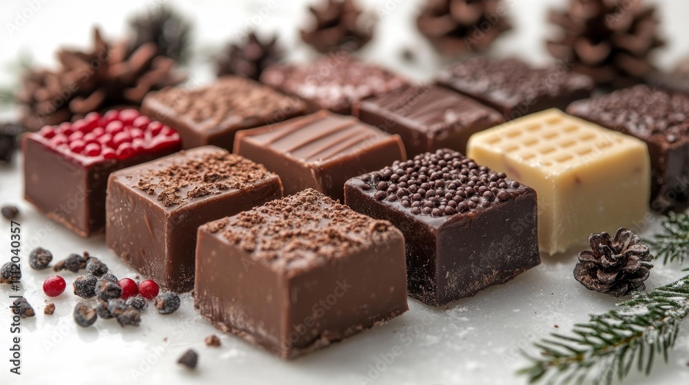 Tiny Boxes of Holiday Fudge. Generative AI Tiny Boxes of Holiday Fudge. Generative AI
