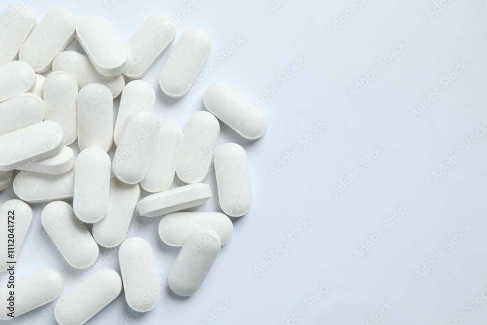 Medical pills on a white background Medical pills on a white background