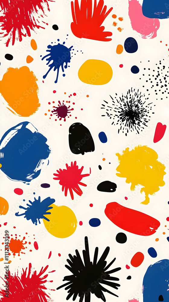 Abstract Art Background Colorful Splashes Abstract Art Background Colorful Splashes