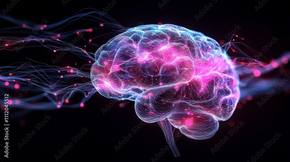 A vibrant, glowing depiction of a brain with colorful neural connections, illustrating concepts of thought, intelligence, and brain activity. A vibrant, glowing depiction of a brain with colorful neural connections, illustrating concepts of thought, intelligence, and brain activity.