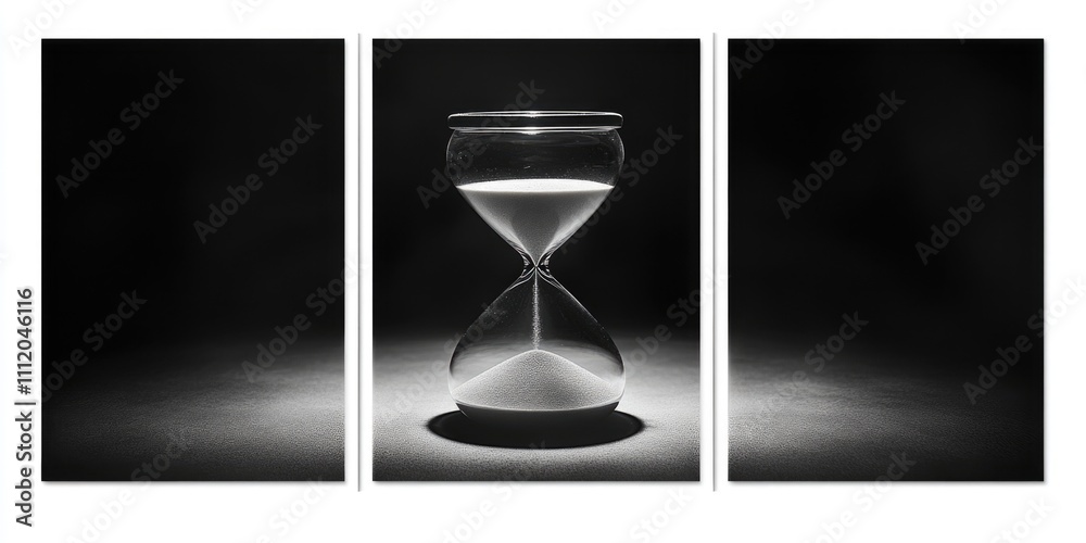 Fototapeta premium Black and White Hourglass