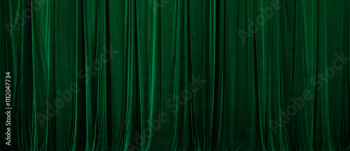 Obraz na płótnie Green curtain in theatre background w salonie