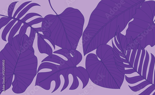 leaves and branches silhouettes vector set 