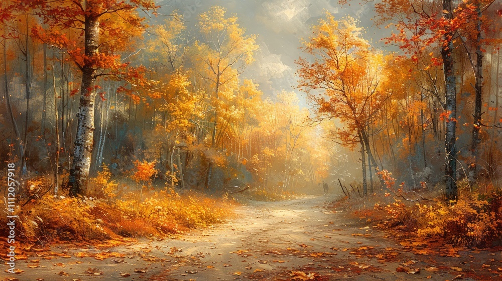 Fototapeta premium Autumnal Forest Path