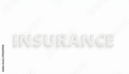 Concept of old age insurance isolated highlighted by white, png