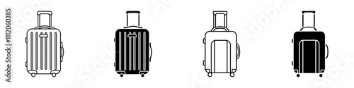 Suitcase icon set.