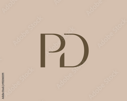 PD letter logo icon design. Classic style luxury initials monogram.