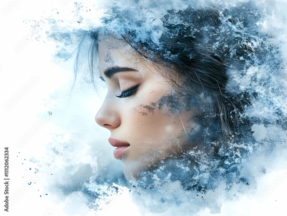 Abstract Winter Woman Illustration Abstract Winter Woman Illustration