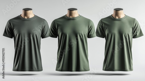 Color on a mannequin Block Tee 3D Render MOCKUP. Generative AI