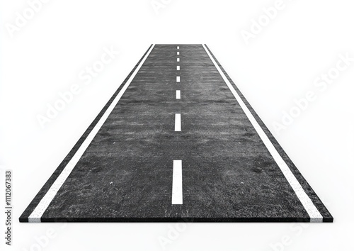 Wallpaper Mural A straight asphalt road featuring white lane markings stretches into the distance under a clear sky, ideal for driving or cycling Torontodigital.ca