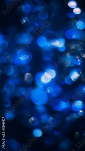 Abstract Blue Bokeh Bubble Pattern Background