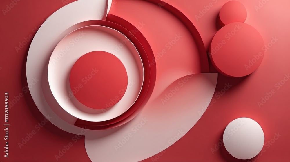 Obraz premium circle abstract background red gradient circular
