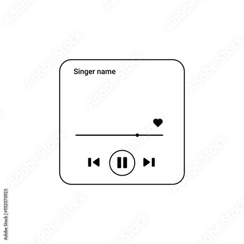 Modern playlist interface with responsive UI, featuring play, pause, and repeat buttons, designed for seamless music listening on mobile devices.