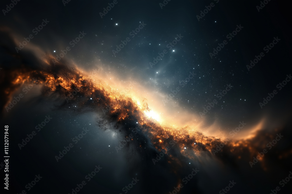 Fototapeta premium deep space objects. galaxy and gas clouds.