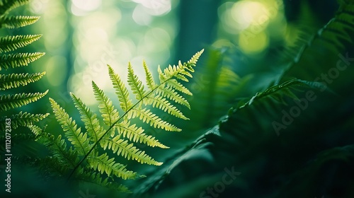 Wallpaper Mural Fern Crisp Vital, Layered Crisp Fern Leaves Swaying in Gentle Breeze,Serene Natural Scenery with Copy Space Torontodigital.ca