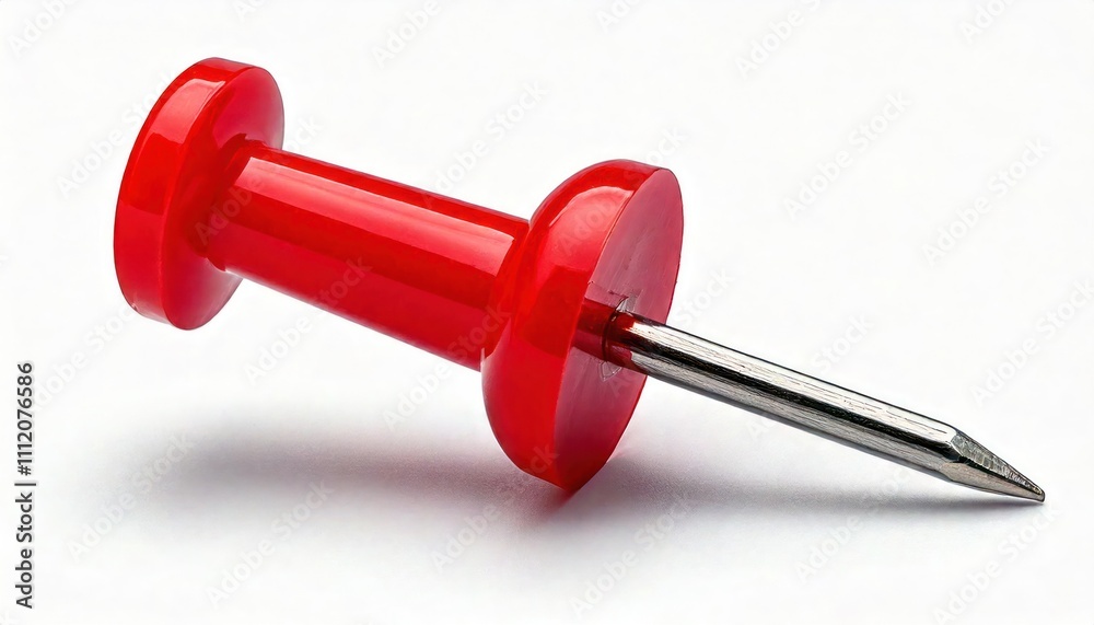 Red push pin isolated on white background Red push pin isolated on white background
