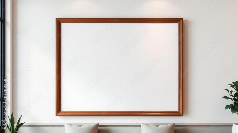 A mockup of office wall art with a modern frame and a stylish layout, suitable for professional environments, workspace, layout A mockup of office wall art with a modern frame and a stylish layout, suitable for professional environments, workspace, layout