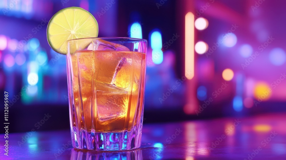 Cocktail drink on night club. Cocktail drink on night club.