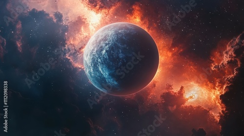 Image of outer space. . Mixed media