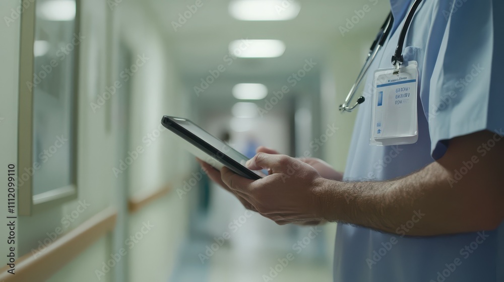 Doctor Using Tablet in hospital Doctor Using Tablet in hospital