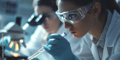 scientists working in the laboratory Generative AI