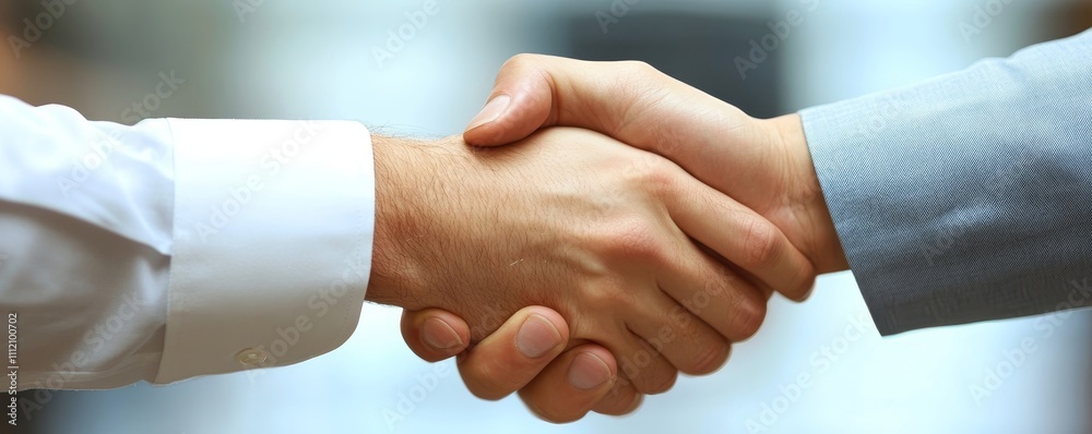 Colleagues' Warm Handshake in Office, Generative AI Colleagues' Warm Handshake in Office, Generative AI