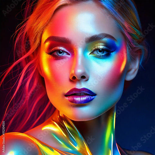 Colorful female portrait