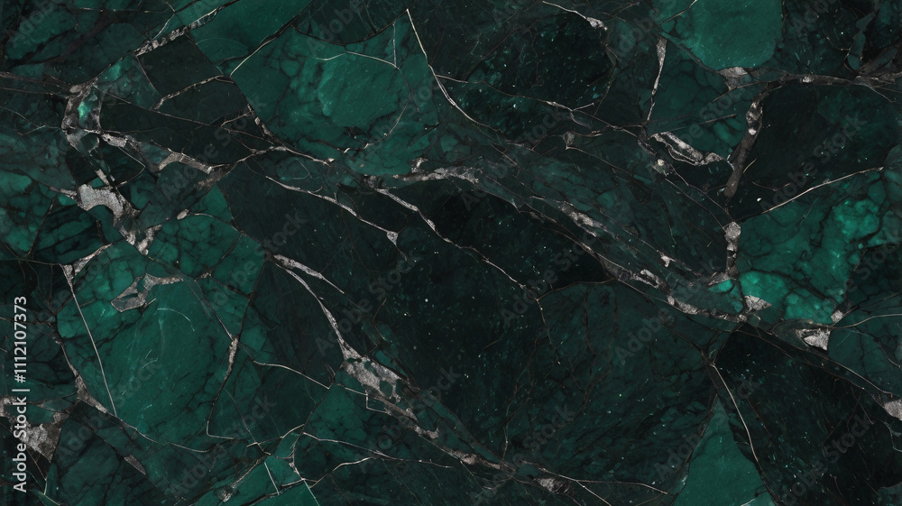 Naklejka premium Polished Green Marble Texture for Modern Designs. High-Resolution Dark Green Marble Stone Texture. Luxurious Interior Design with Green Marble Texture