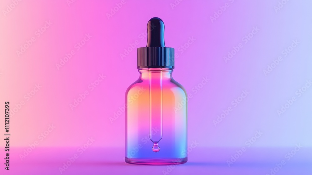 A bottle of organic essential oil in a frosted glass container with a dropper cap, isolated on a soft gradient pastel background, eco-friendly beauty concept, no logos, high detail. A bottle of organic essential oil in a frosted glass container with a dropper cap, isolated on a soft gradient pastel background, eco-friendly beauty concept, no logos, high detail.