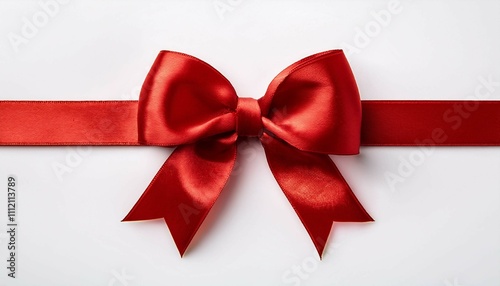 red bow on a white background