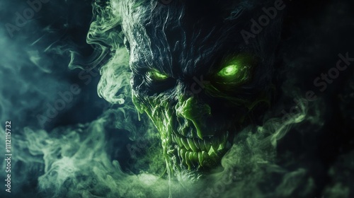 Green Eyed Monster in Smoke