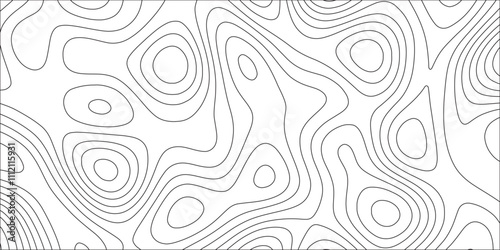 White simple topography design with slim stroke. Paper cut vector art background banner texture website template. White wavy paper curved relief. Topographic contours map with geographic line