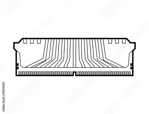 RAM memory card. Random access memory isolated. Computer component DDR