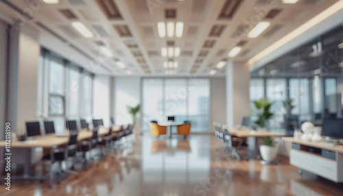 blur abstract background from office , MODERN LIGHT SPACIOUS BUSINESS Room isolated highlighted by white, png