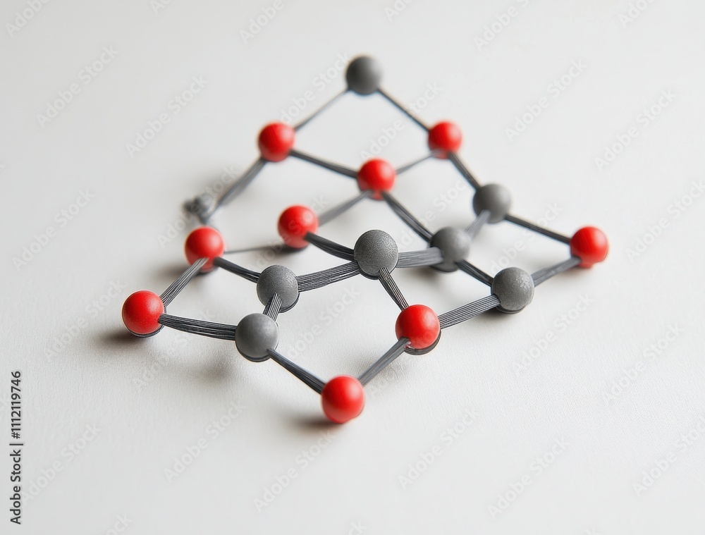 Obraz premium Abstract representation of molecular structure showcasing connections between atoms in a scientific or educational context highlighting chemistry concepts and molecular interactions