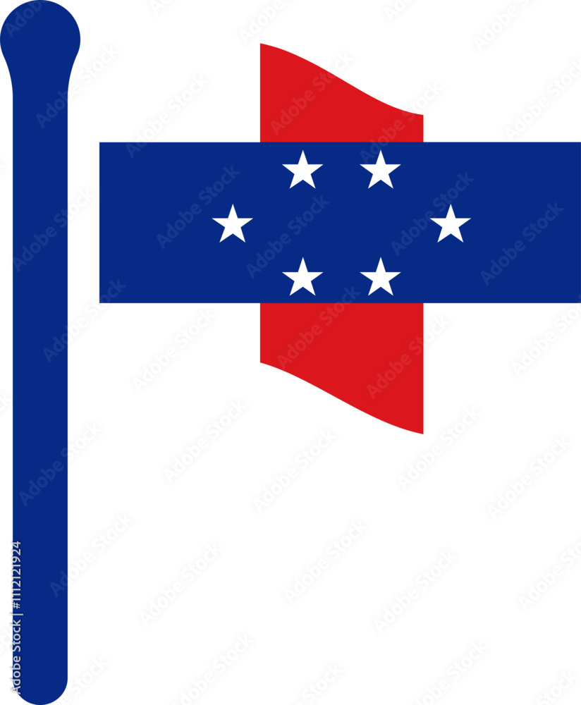 Netherlands Antilles Flag free flown Rounded icon Netherlands Antilles Flag free flown Rounded icon