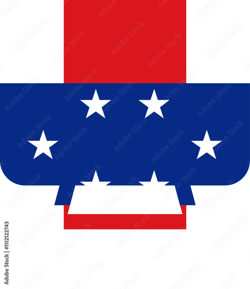 Netherlands Antilles Flag On White Board Netherlands Antilles Flag On White Board