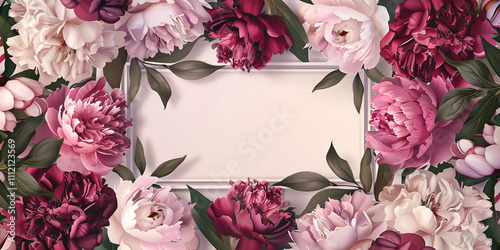 Abstract Botanical Florals  background pattern Generative AI