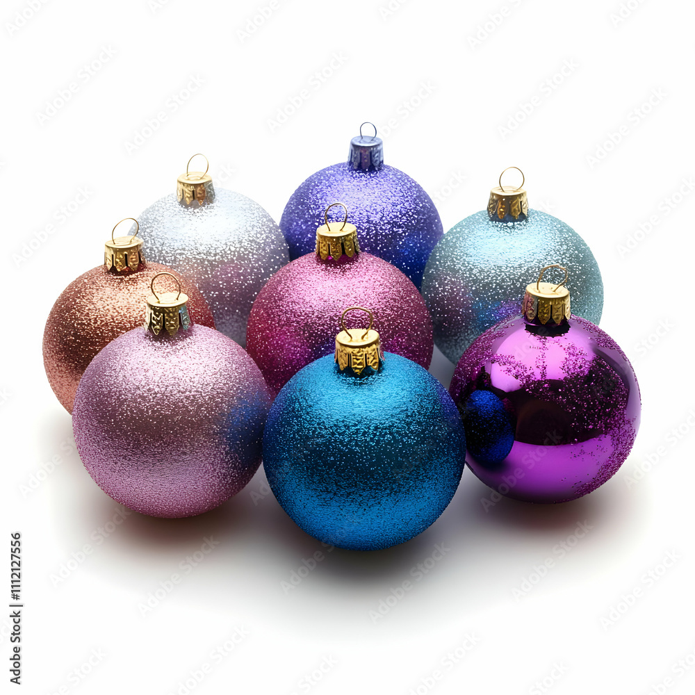 Festive Glitter Ornament Group Photo Festive Glitter Ornament Group Photo