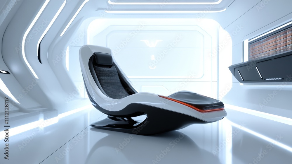 Futuristic Relaxing Lounge Design Futuristic Relaxing Lounge Design