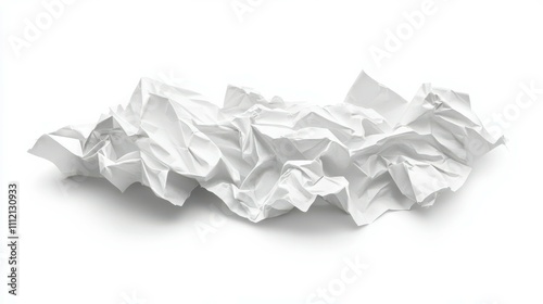 Wallpaper Mural White crumpled paper isolated on white background Torontodigital.ca