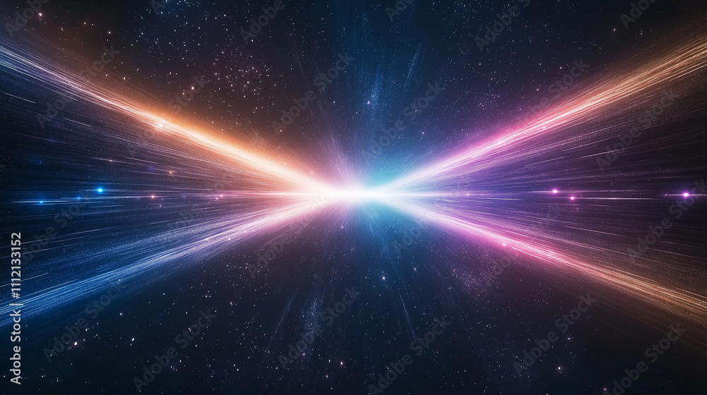 Cosmic Convergence: A mesmerizing abstract depiction of two celestial bodies colliding, creating a vibrant explosion of light and color against a backdrop of shimmering stars. Cosmic Convergence: A mesmerizing abstract depiction of two celestial bodies colliding, creating a vibrant explosion of light and color against a backdrop of shimmering stars.