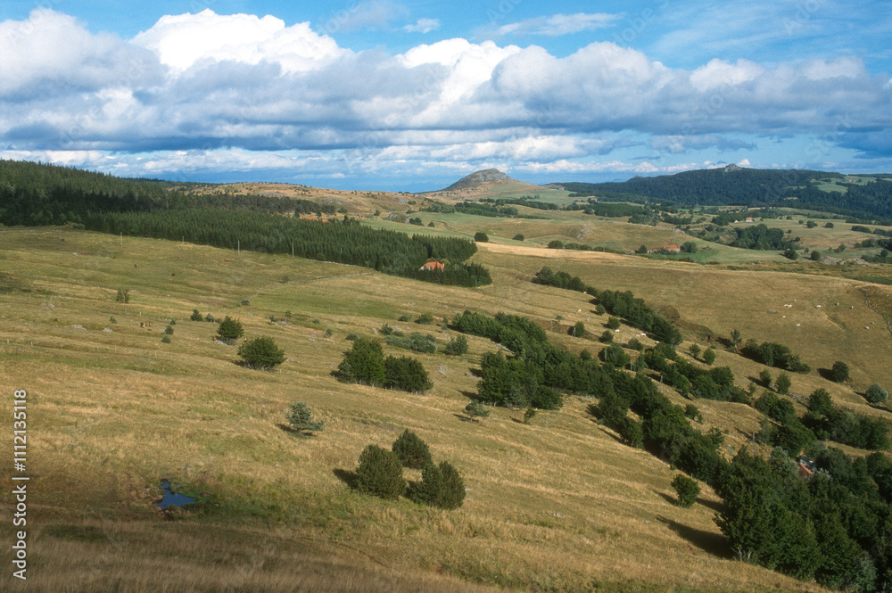 Fototapeta premium Monts du Vivarais, Chalançon, 07, Ardeche, France